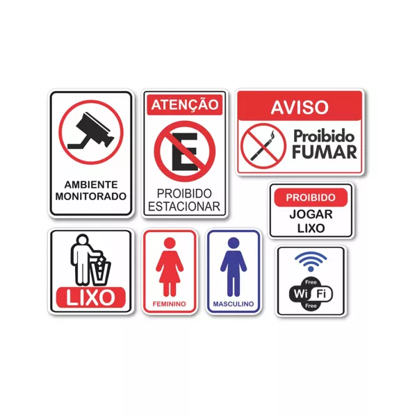 Placas de Sinalização Personalizadas em PVC