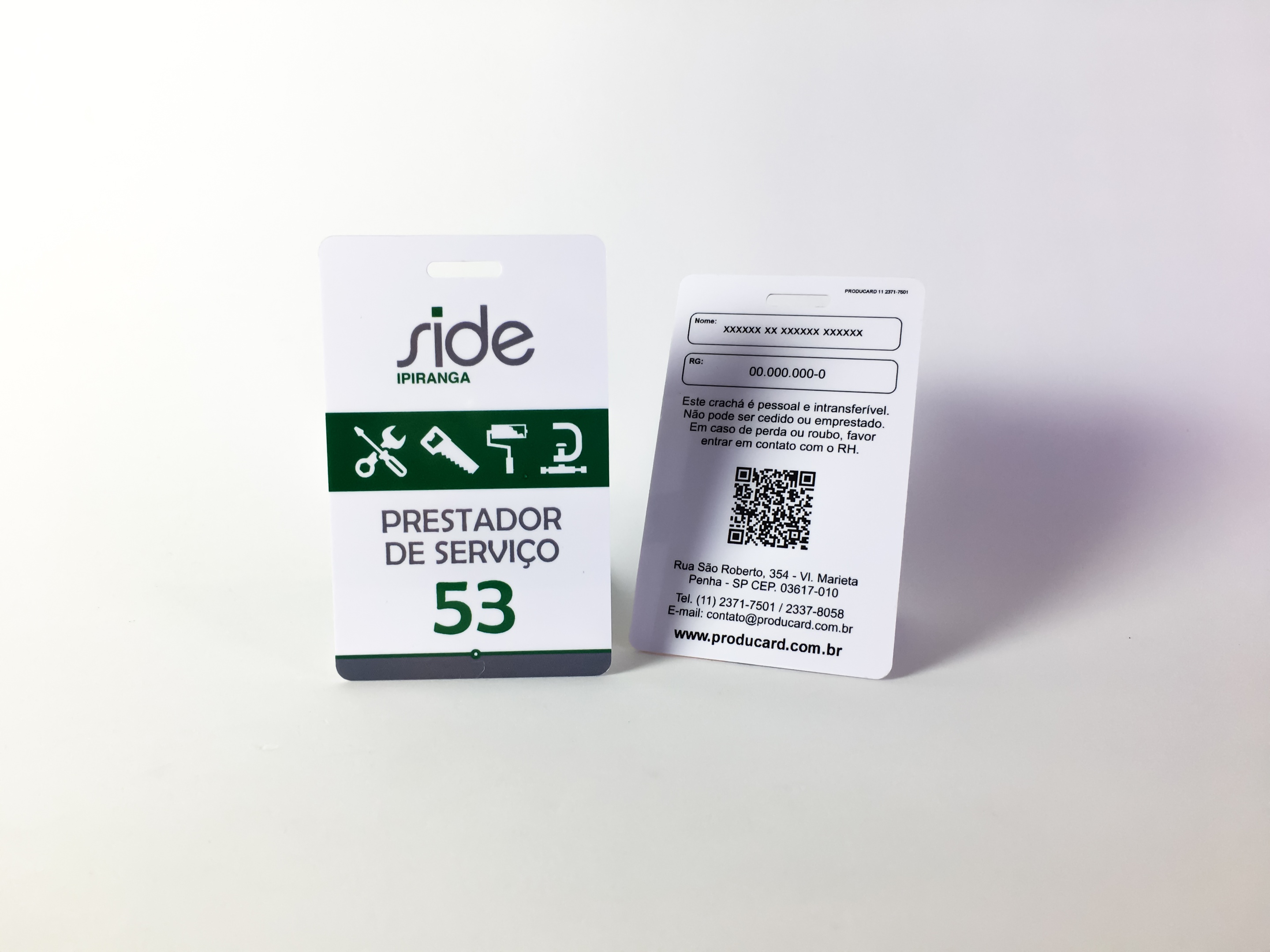 Crachás para Prestador de serviço