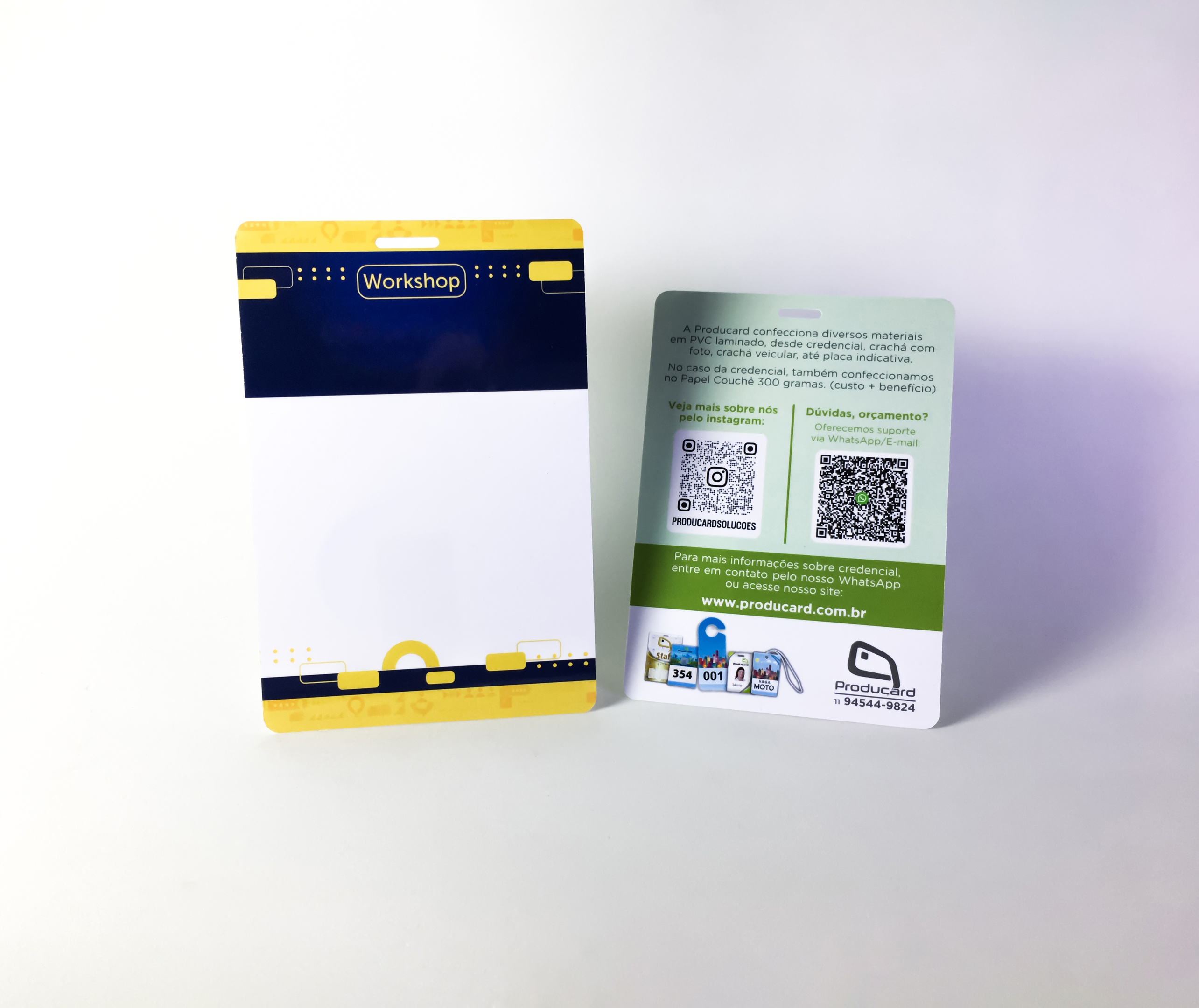Credencial para feiras e eventos, feitas em pvc laminado, proporciona qualidade e durabilidade!